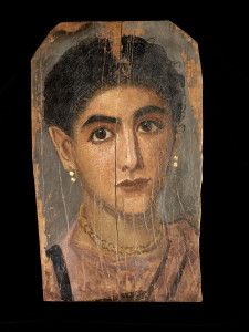 Retrato de mujer. Probablemente Tebas (Egipto), c.160-180 dC. Madera de tilo pintada a la encáustica. Musée du Louvre © Musée du Louvre, Dist. RMN / Georges Poncet 