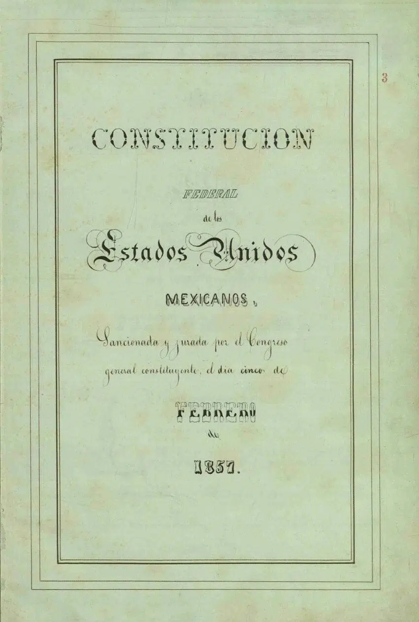 Constitución de los Estados Unidos Mexicanos de 1857