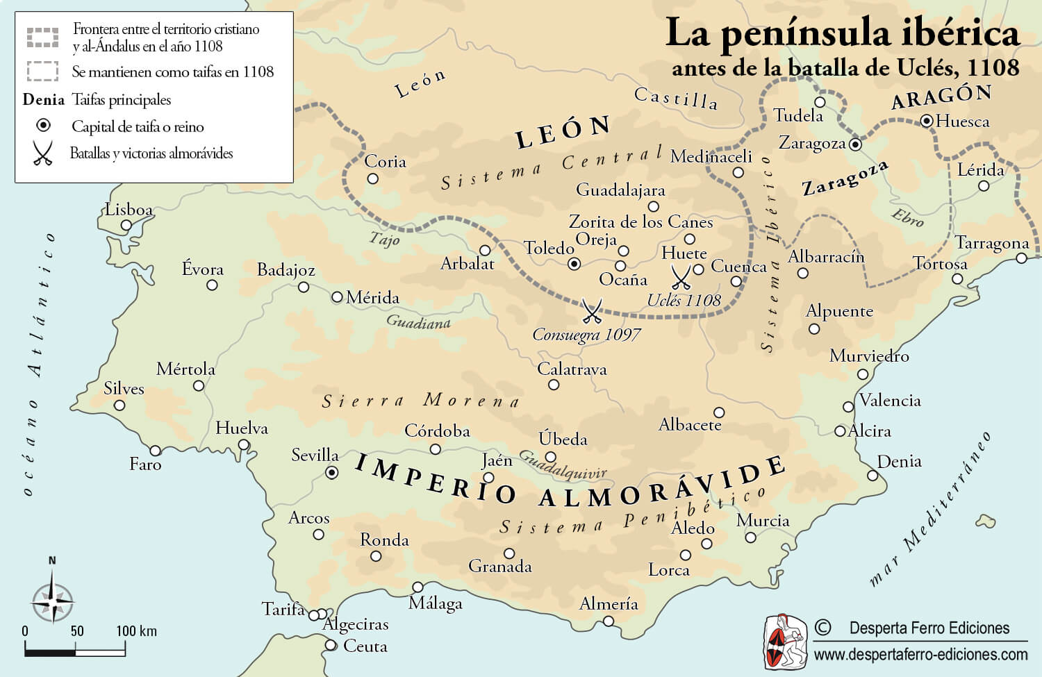 España del cid mapa 1108 Álvar Fáñez
