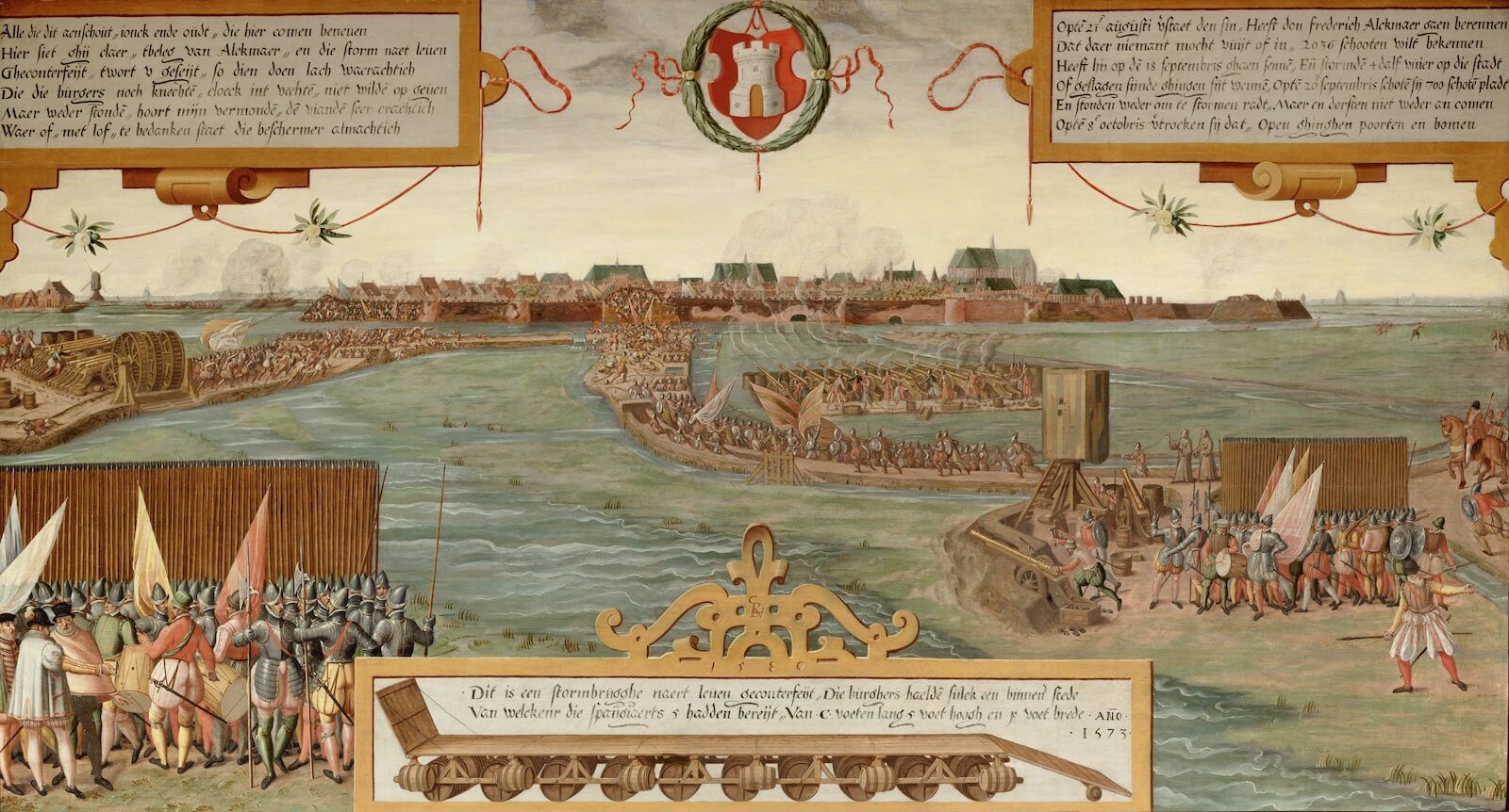 Vista del asedio de Alkmaar
