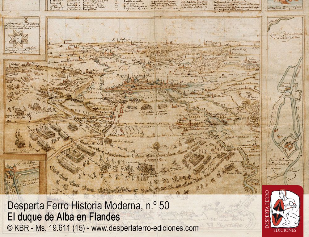 Lámina de regalo “El asedio de Mons, 1572” tamaño 57,6 x 48 cm