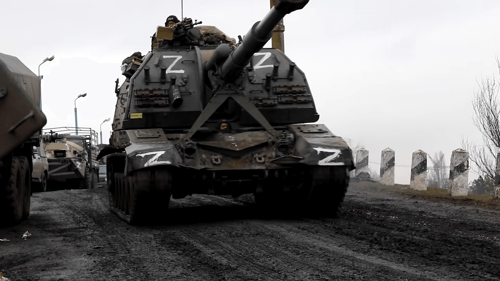 Obús autopropulsado de 152mm 2S19 «Мsта-S» del Ejército ruso operación especial ucrania Z