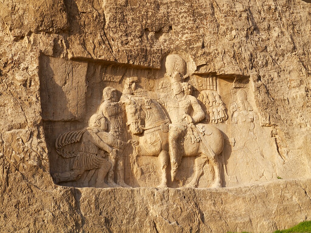 mentalidad sasánida Bajorrelieve de Sapor I (215-272) en Naqsh-e Rostam (Irán).